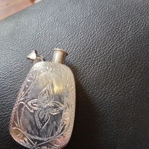 Vintage perfume necklace flask